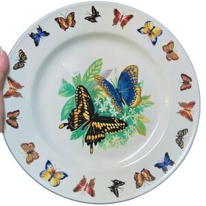 Tabletops Unlimited Butterflies Pattern Display Plate 10.5"